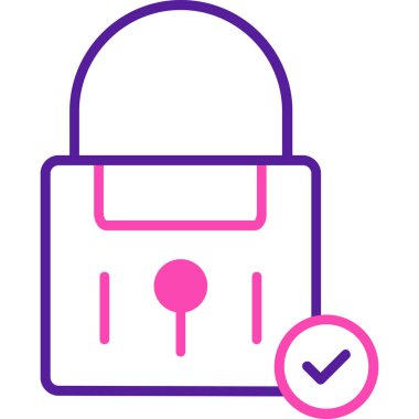 Asma kilit simgesinin vektör illüstrasyonu