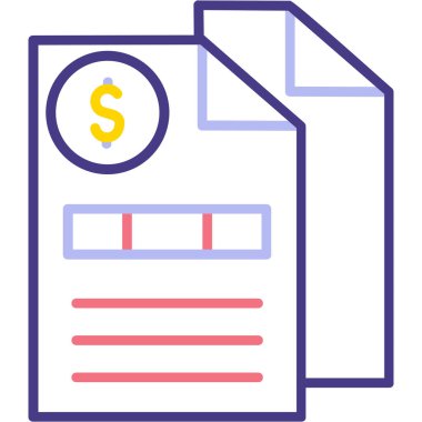 Belge. Web simgesi basit illüstrasyon