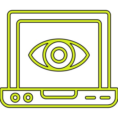 Ekran simgesi vektör illüstrasyon tasarımlı göz