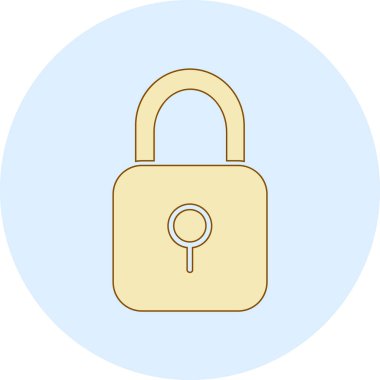 Kilit simgesi. Web için kilit vektör simgelerinin basit illüstrasyonu