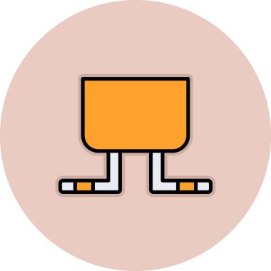 hokey sopası simgesi renk ana hatları vektörü