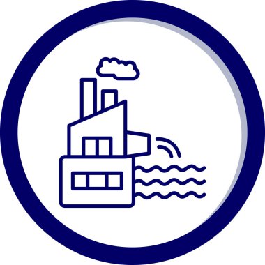 Fabrika simgesinin vektör illüstrasyonu