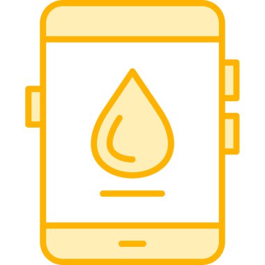 Yağ damlası ikonu. Basit resimleme