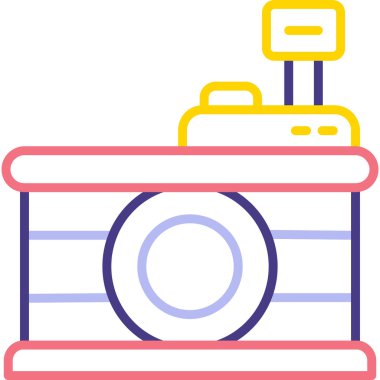 Basit vektör illüstrasyon kamerası