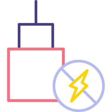 enerji ikonu vektör illüstrasyonu