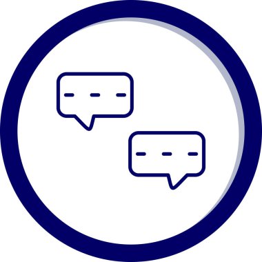 Sohbet simgesinin vektör illüstrasyonu