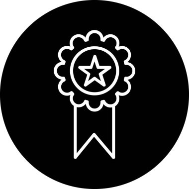 Ödülü rozet vektör simgesi