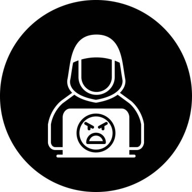 Moda tarzında izole edilmiş kızgın simge