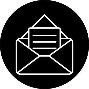 Zarf. Web simgesi basit illüstrasyon