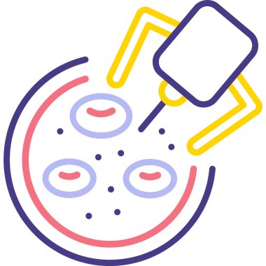 Yemek. Web simgesi basit illüstrasyon