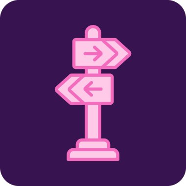 Yol simgesi, vektör illüstrasyonu