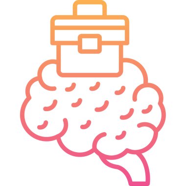 beyin ikonu vektör illüstrasyonu