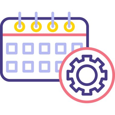 Takvim simgesi, vektör illüstrasyon tasarımı