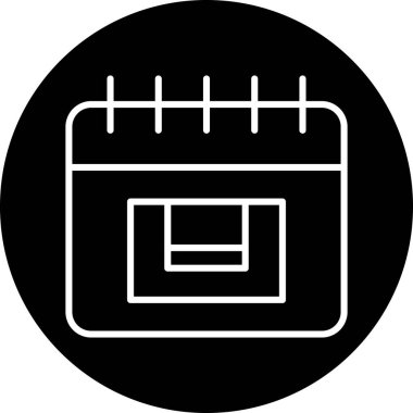 Moda biçimi izole edilmiş arkaplanda takvim simgesi