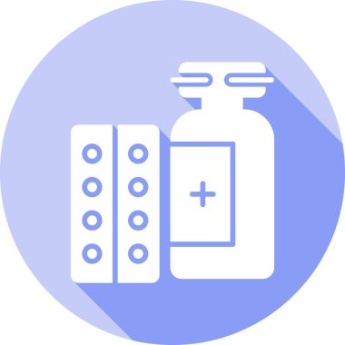 Tıp şişe simge vektör çizim