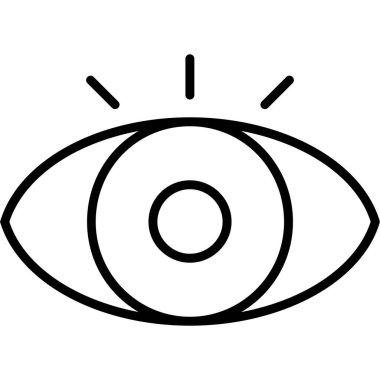 Göz simgesi, vektör illüstrasyonu