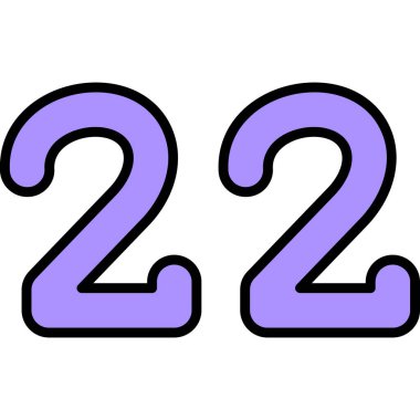 2 numaralı karikatürün vektör çizimi