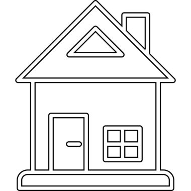 Ev ikonu. vektör illüstrasyonu