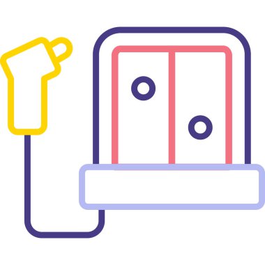 elektrikli ısıtıcı modern simge vektör illüstrasyonu