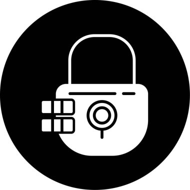 asma kilit ikonu vektör çizimi