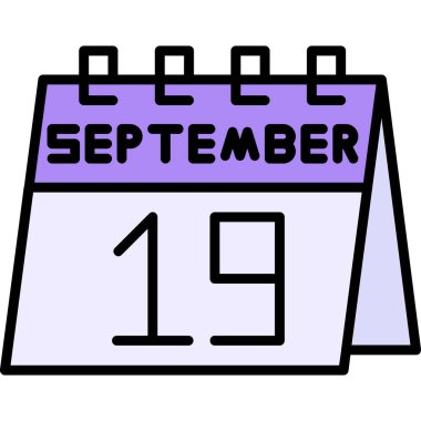 Takvim simgesinin vektör illüstrasyonu