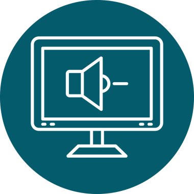 Bilgisayar. Web simgesi basit illüstrasyon