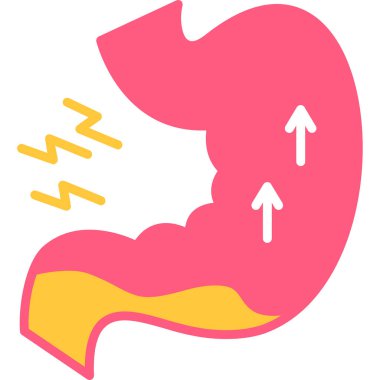 Mide simgesi, vektör illüstrasyonu basit tasarım