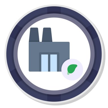 Fabrika Düz Vektör Simgesi