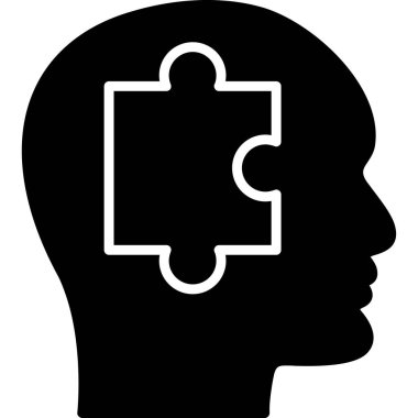 Bulmaca vektör simgesi. Düz siyah sembol. Pictogram beyaz arka planda izole edilmiştir. Web ve yazılım arayüzleri için dizayn edildi.