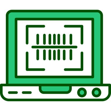 dizüstü bilgisayar simgesi. dizin bilgisayar vektör rengi düz izole