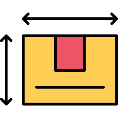 kutu paketi renk ana hatları vektörü