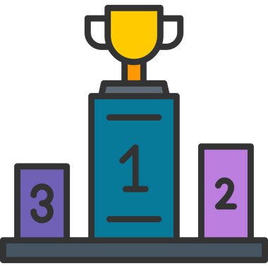 Podyum ödül vektör simgesi