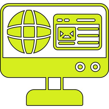 Dünya simgesi ve vektör illüstrasyonunu izle