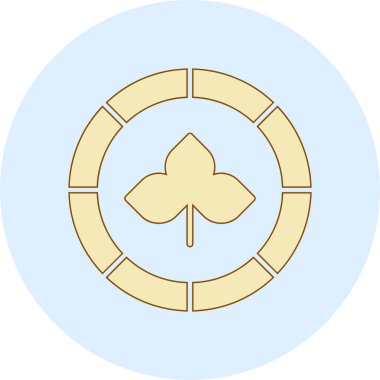 Yonca yapraklı yonca simgesi - taslak biçimi