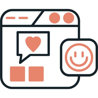 Sohbet simgesi vektör illüstrasyonu