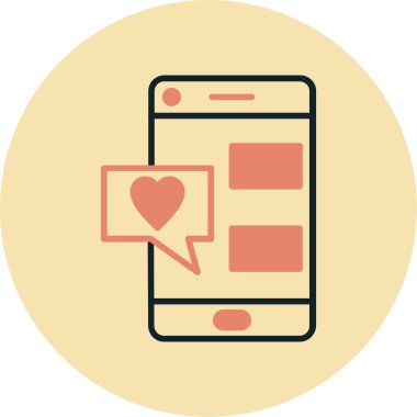 Mesaj var. Web simgesi basit illüstrasyon