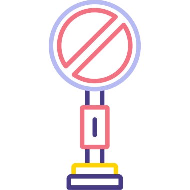 Kes şunu. Web simgesi basit illüstrasyon