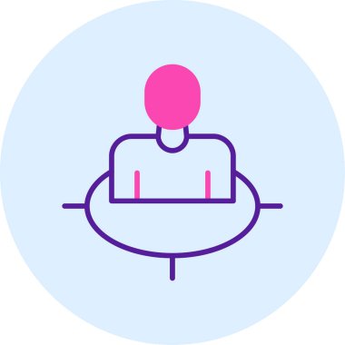 Bir insan simgesinin vektör illüstrasyonu