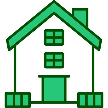 Bina. Web simgesi basit illüstrasyon