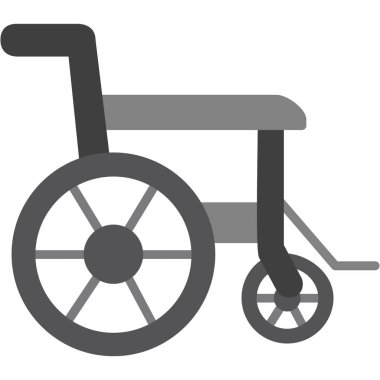 Engelli tekerlekli sandalye düz simgesi