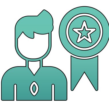 Rozet. Web simgesi basit illüstrasyon