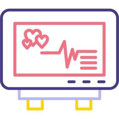 Kalp monitörü. Web simgesi