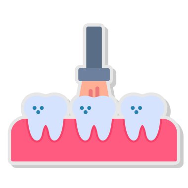 Diş bakımı ikonu. vektör illüstrasyonu