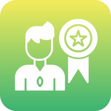 Rozet vektör simgesi modern basit vektör illüstrasyonu