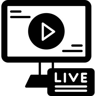 canlı yayın vektör simgesi