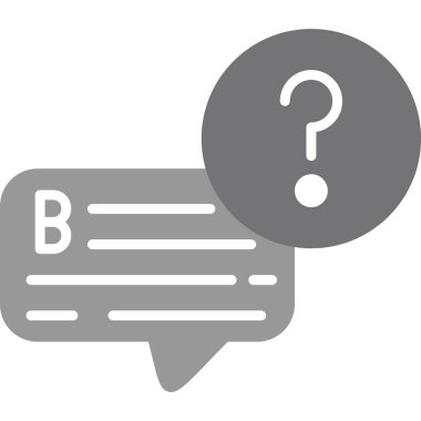 Soru işaretleri simgesi, vektör, illüstrasyon