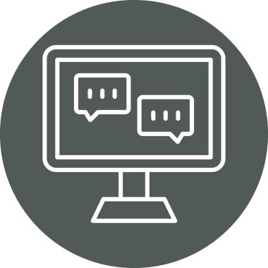 Bir sohbet simgesinin vektör illüstrasyonu