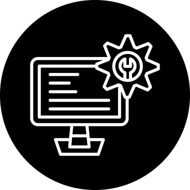 Bilgisayar vektör simgesi modern basit vektör illüstrasyonu