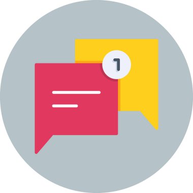 Konuş. Web simgesi basit illüstrasyon