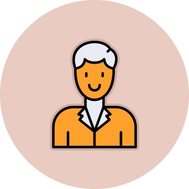 İş adamı simgesi vektör illüstrasyonu